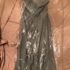 Vera Wang White Collection Sage Bridesmaids dress